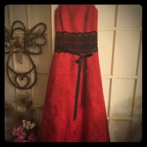 Strapless prom dress